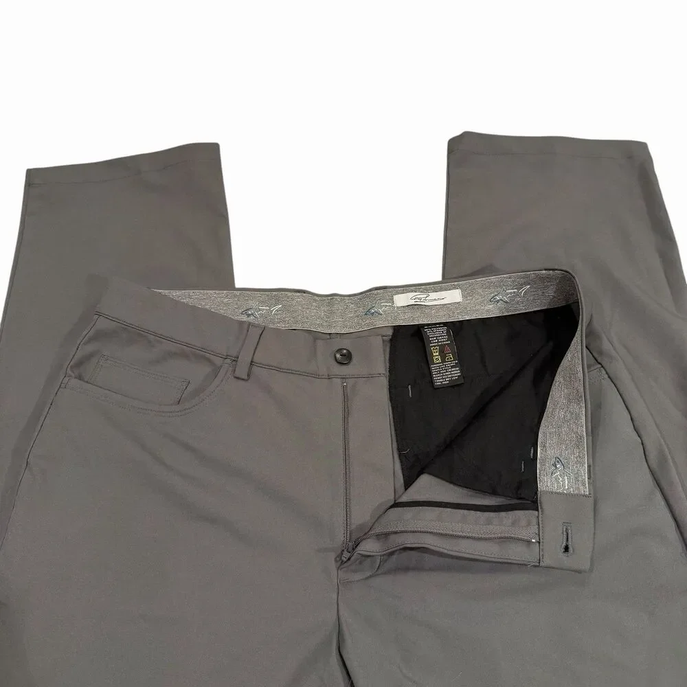 Greg Norman Everbest‎ Pants Mens 34x30 Golf Athleisure Gray Stretch Chinos
